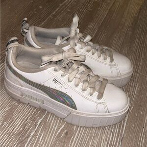 Puma Classic White Lace-Up Sneakers